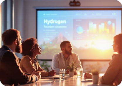 people on a round table dicussing hydrogen topics
