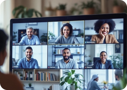 online meeting on a screen